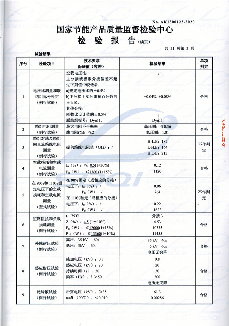 高低压试验报告-S11-1250芜湖芜湖芜湖油浸式变压器-2.jpg